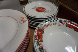 Campbells & Coca-Cola Plates, Coca-Cola Cups & Picture
