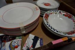 Campbells & Coca-Cola Plates, Coca-Cola Cups & Picture