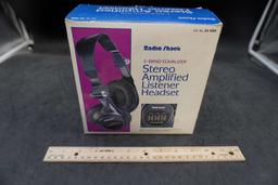 Radio Shack 3-Band Stereo Amplified Listener Headset