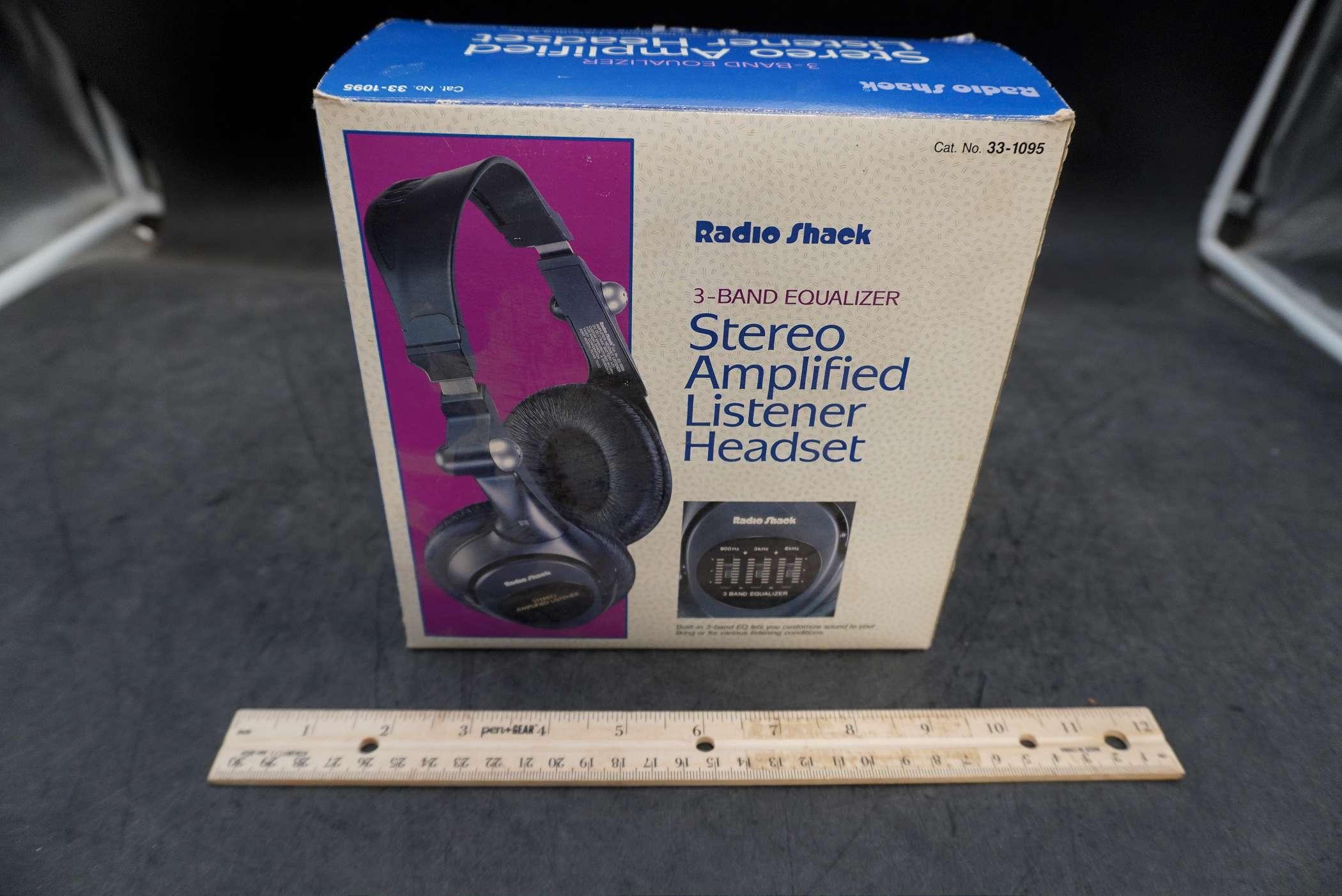 Radio Shack 3-Band Stereo Amplified Listener Headset