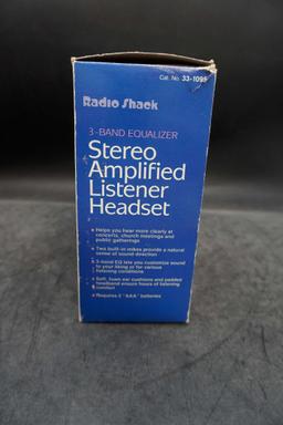 Radio Shack 3-Band Stereo Amplified Listener Headset