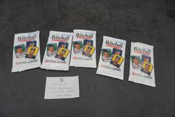 5 - Unopened 1992 The Baseball Enquirer Baseball Card Packs