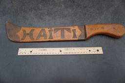 Wooden Haiti Machete (Chipped On End)
