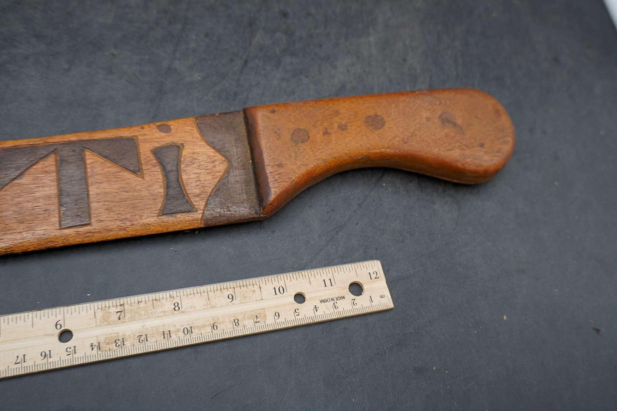 Wooden Haiti Machete (Chipped On End)