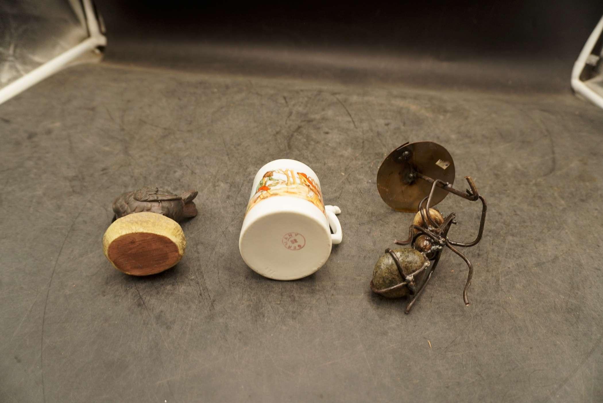 Little Red Riding Hood Mug, Bug Sculpture & Bird Sculpture