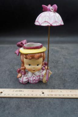 Girl W/ Umbrella Planter