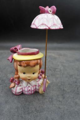 Girl W/ Umbrella Planter