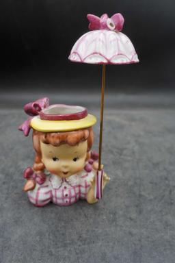 Girl W/ Umbrella Planter