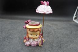 Girl W/ Umbrella Planter