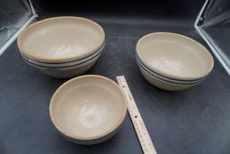 Set Of 3 Stoneware Bowls (Chipped)