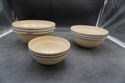 Set Of 3 Stoneware Bowls (Chipped)