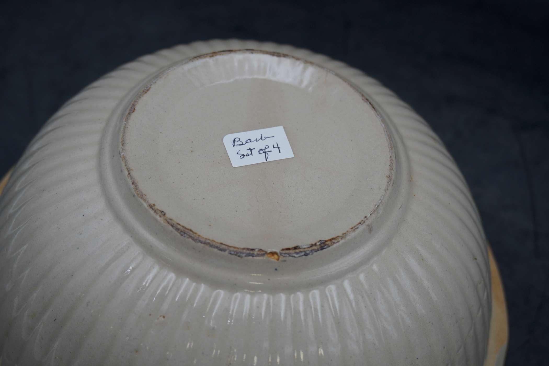 Set Of 3 Stoneware Bowls (Chipped)