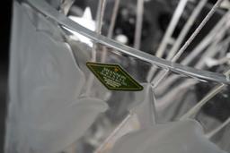 Shannon Crystal Frosted Vase W/ Sprays