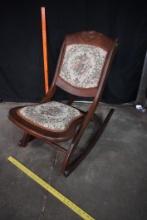Folding Wooden Rocking Chair