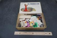 El Producto Cigar Box W/ Assorted Advertising Matchbooks