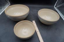 Set Of 3 Stoneware Bowls (Chipped)