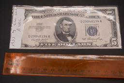 9153 $5 Silver Certificate (A Unc)