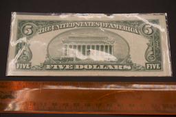 9153 $5 Silver Certificate (A Unc)
