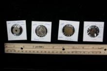 4 Foreign Coins - Israel, France, Austria & Lawton