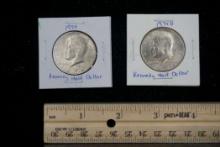 2 Kennedy Half Dollars - 1974 & 1974 D