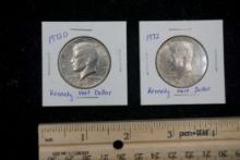 2 Kennedy Half Dollars - 1972 & 1972 D