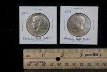 2 - 1972 Kennedy Half Dollars