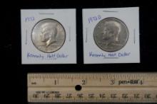 2 Kennedy Half Dollars - 1972 & 1972 D