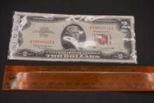 1963 $2 Red Seal $2 Bill