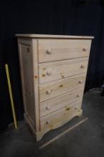 Wooden Light Pine Dresser