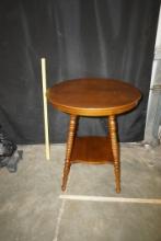 Round Wooden End Table