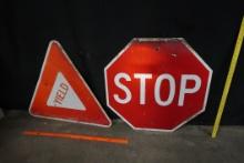 2 Street Signs - Yield & Stop