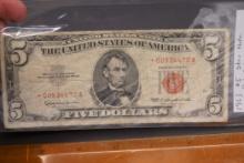 1963 $5 Star Note Red Seal Bill
