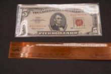 1963 Red Seal $5 Bill