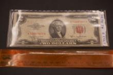 1953 B $2 Red Seal Bill