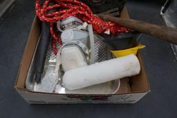 Rope, Cable, Funnels, Paint Tray, Roller, Mask