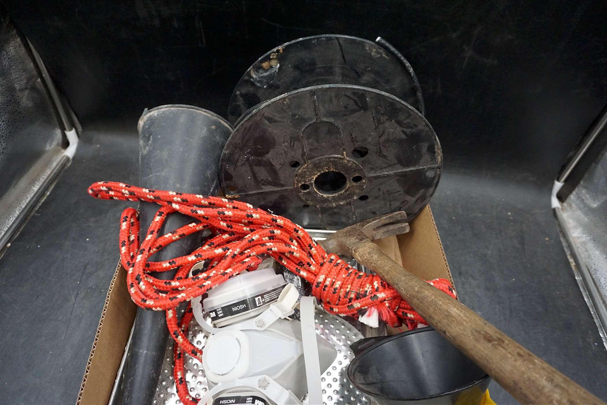 Rope, Cable, Funnels, Paint Tray, Roller, Mask