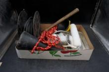 Rope, Cable, Funnels, Paint Tray, Roller, Mask