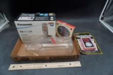 Glass Bottle, Playing Cards & Panasonic Wireless Phone