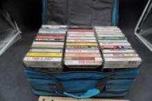 2 Sided Blue Case W/ Cassette Tapes