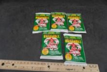 5 - Unopened Packs 1991 Score Series 1 Baseball Cards