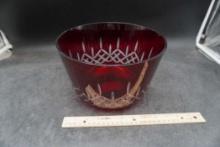 Red Glass Bowl From The Robert Stanley Collection