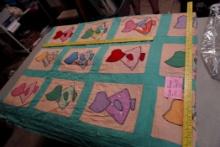 Sun Bonnet Sue Quilt Approx 65" X 80"