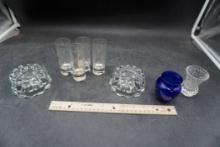 Glass Candle Holders, Shooters & Small Glass Vases