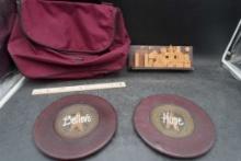 Believe & Hope Round Decorations, Wooden City & American Tourister Bag