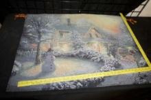 Thomas Kinkade Reversible Battery Operated Tapestry