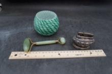 Jade Roller, Small Candle Holder & Lighter