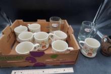 A&W Glasses & Floral Mugs