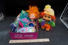 Troll, Doll, Baby Blanket, Doll Hair Brush & Toy Radio