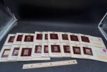 18 - 22 Kt. Gold Stamp Replica First Day Of Issues (1981)