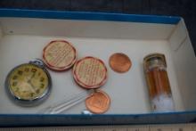 Aristocrat Pocket Watch, Hospital Packets, Tokens, Crystal